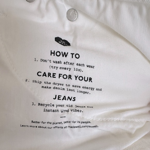 NWT Madewell The Perfect Vintage Wide-Leg Crop Jean Perfect White Size 24W - Picture 12 of 15